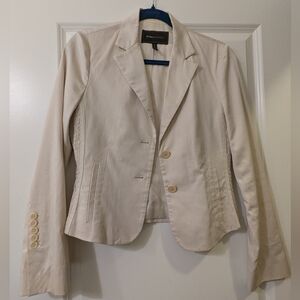 BCBGMAXARIA Cream Women's Blazer Small